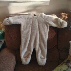 LL Bean Infant Fleece Bunting 6-12 Mo